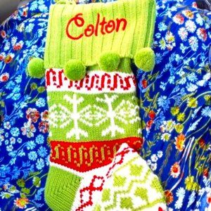 "Colton" Fair-Isle Knit Xmas Stocking